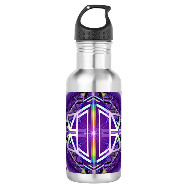 Purple W3 Stainless Steel Water Bottle (Front)