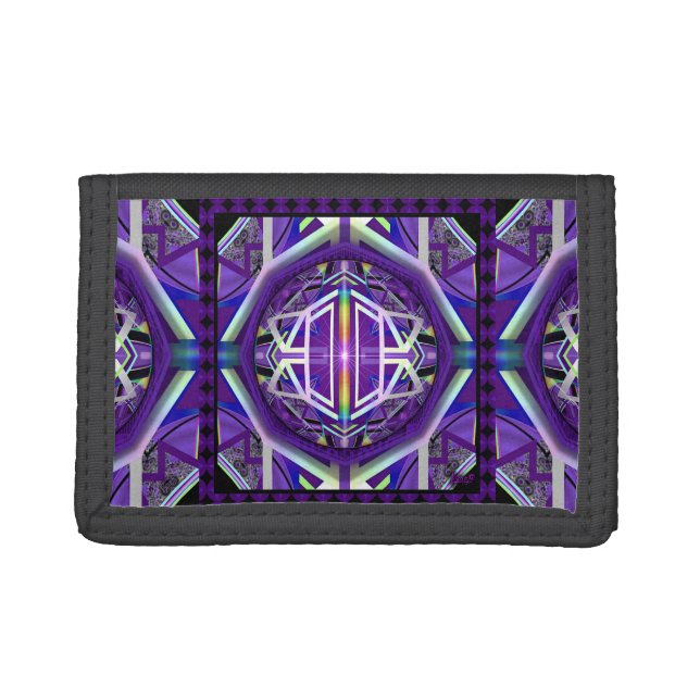 Purple W3 Trifold Wallet (Front)