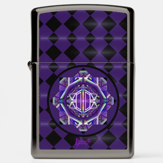 Purple W3 Zippo Lighter (Front)