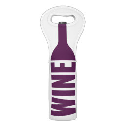 Purple W-I-N-E Bottle Wine Bag