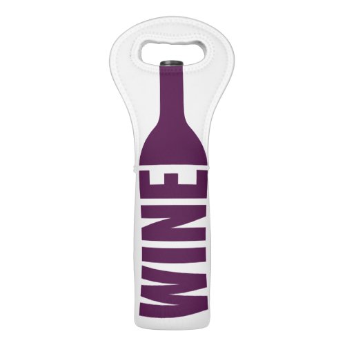 Purple W_I_N_E Bottle Wine Bag