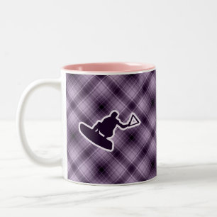 Purple Wakeboarder Two-Tone Coffee Mug