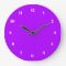 Purple Wall Clock Custom Colors and Numbers Font