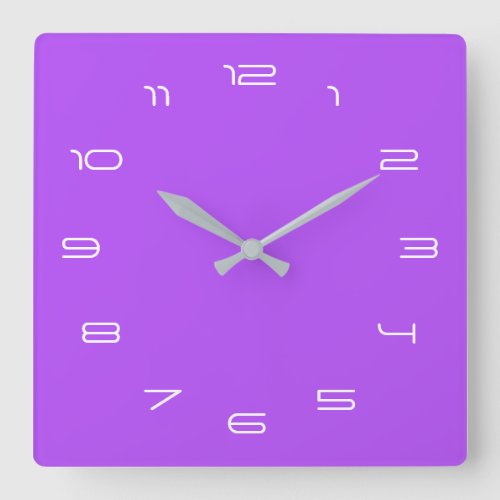 Purple Wall Clock with Custom Colors and Font