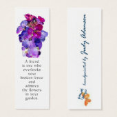 Purple Wallflower Bookmark (Front & Back)