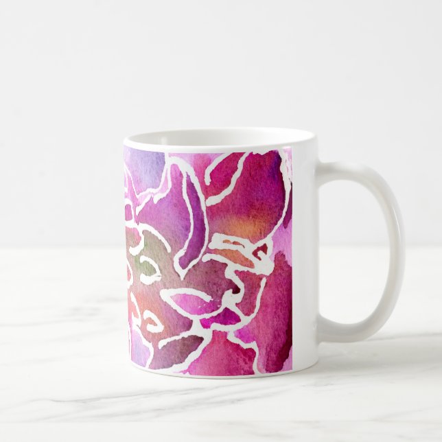 Purple Wallflower Mug (Right)