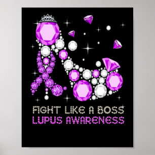 Purple Warrior Fight Lupus Like A Boss Poster