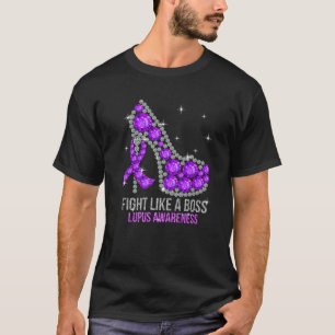 Purple Warrior Fight Lupus Like A Boss T-Shirt