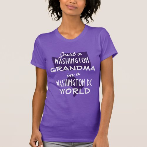 Purple Washington State Grandma in DC T_Shirt