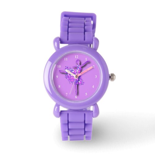 Purple Watch with Ballerina Girl Ballet Dancer