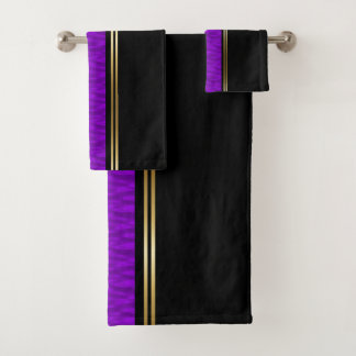 Purple Water Bath Towel Set