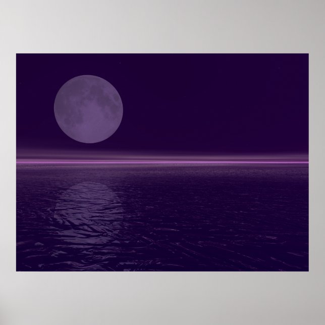 Purple Water Blue Moon Poster (Front)