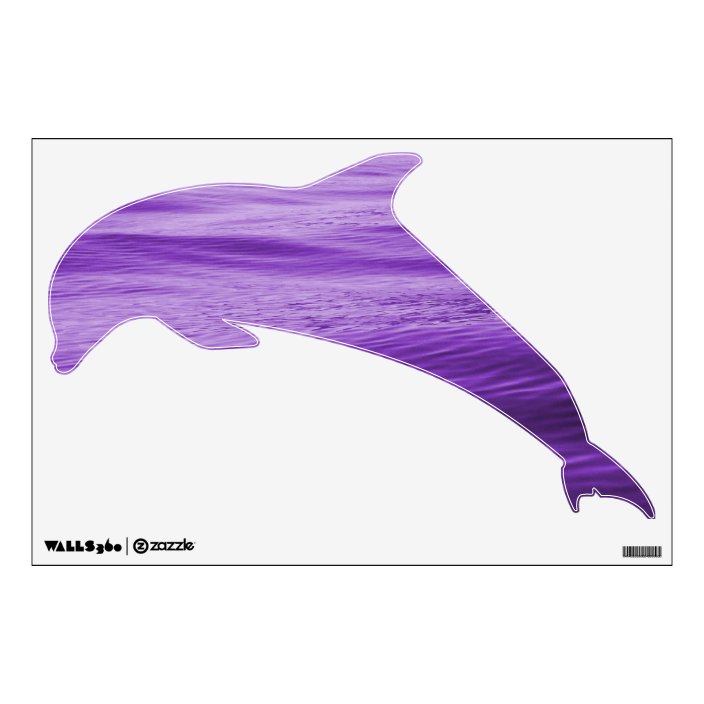 Purple Water Dolphin Wall Decal | Zazzle.com