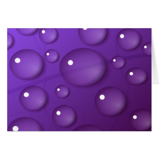 Purple Water Drop Pattern Cards (Front Horizontal)