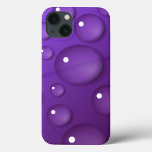 Purple Water Drop Pattern iPhone 13 Case