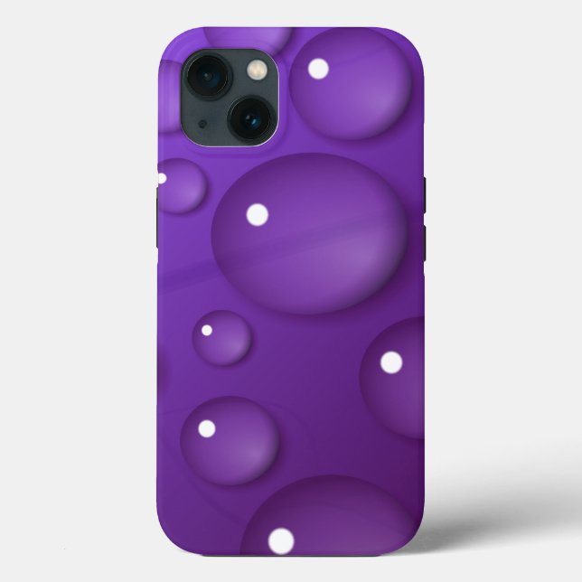 Purple Water Drop Pattern Case-Mate iPhone Case (Back)