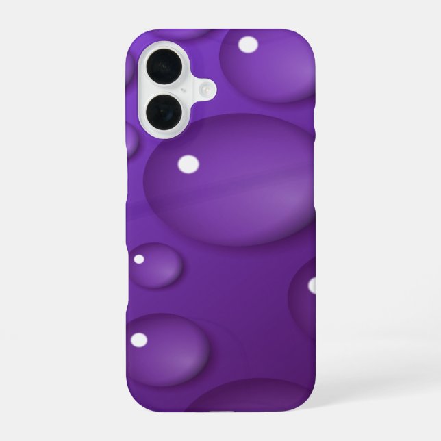 Purple Water Drop Pattern Iphone Case (Back)