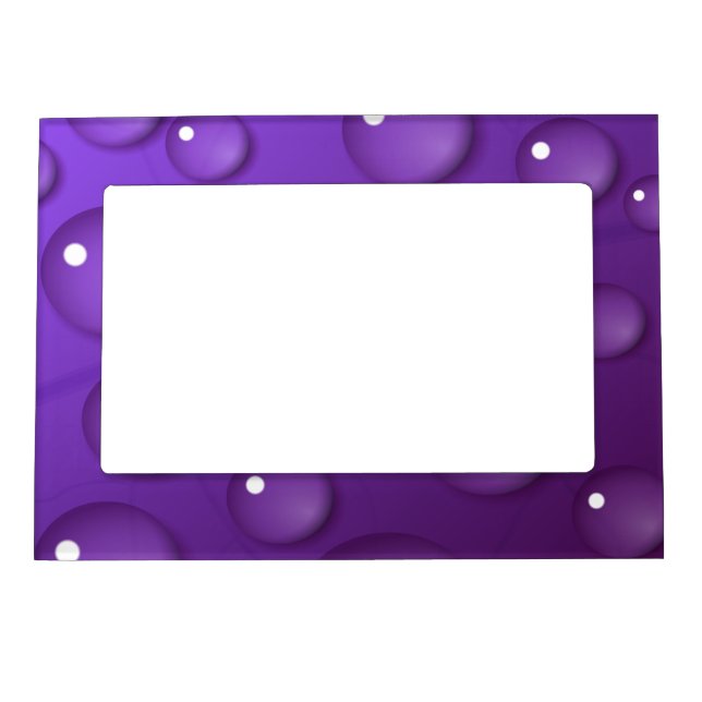 Purple Water Drop Pattern Magnetic Frame (Front)
