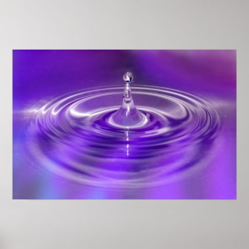 Purple Water Drop Poster | Zazzle