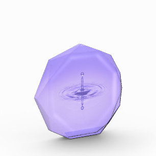 Purple Water Drop Reflection Limitless Ocean Love Acrylic Award