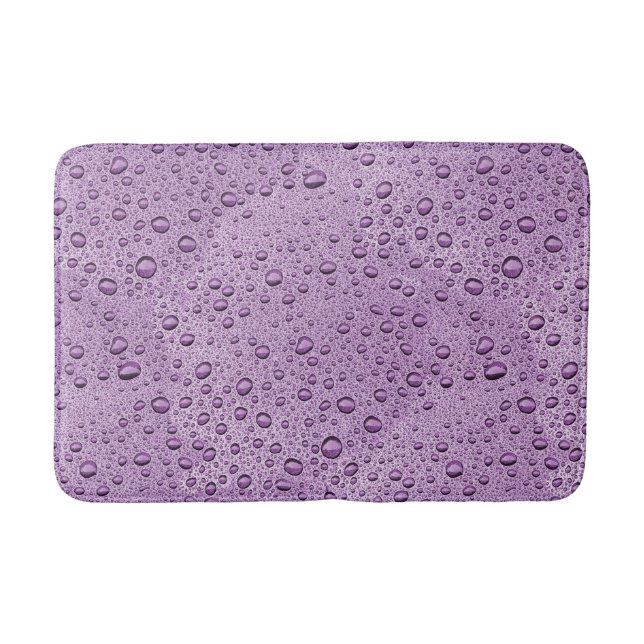 Purple water droplets bath mat (Front)
