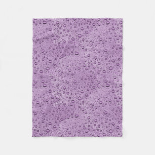 Purple water droplets fleece blanket