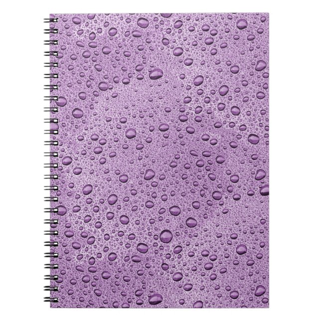 Purple water droplets notebook (Front)