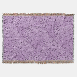 Purple water droplets throw blanket