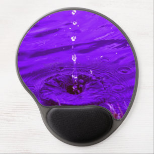 Purple water drops ripples Gel Mousepad