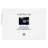 Purple Water Lily (Back Horizontal)
