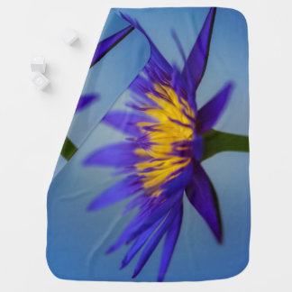 Purple Water Lily Baby Blanket