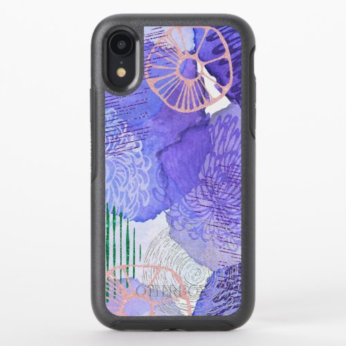 Purple Watercolor Abstract Background OtterBox Symmetry iPhone XR Case