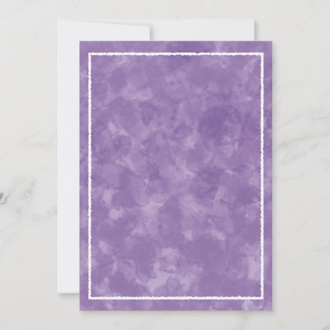Purple Watercolor Baby Shower Rectangle Template  (Front)