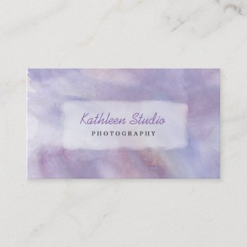 Purple  Watercolor Business Card by byDania at Zazzle