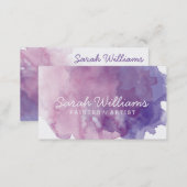 Purple Watercolor Business Card (Front/Back)