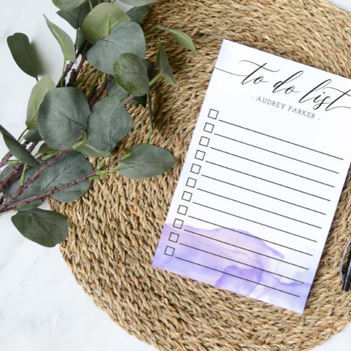 Purple Watercolor Checkbox To Do List Post_it Notes