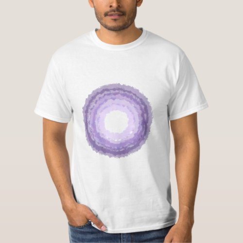 Purple watercolor circle design T_shirt