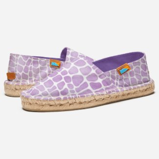 Purple Watercolor Crocodile Skin Pattern Espadrilles