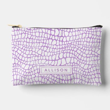 Purple Watercolor Crocodile Skin - Personalized