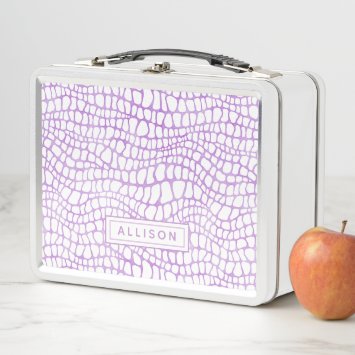 Purple Watercolor Crocodile Skin - Personalized