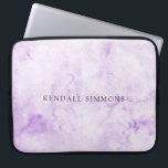 Purple Watercolor Elegant Laptop Sleeve<br><div class="desc">Elegant laptop sleeve with your name over a hand painted purple watercolor background.</div>