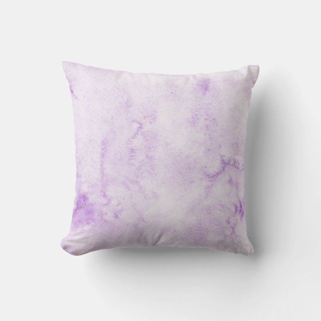 Purple Watercolor Elegant Throw Pillow (Front)