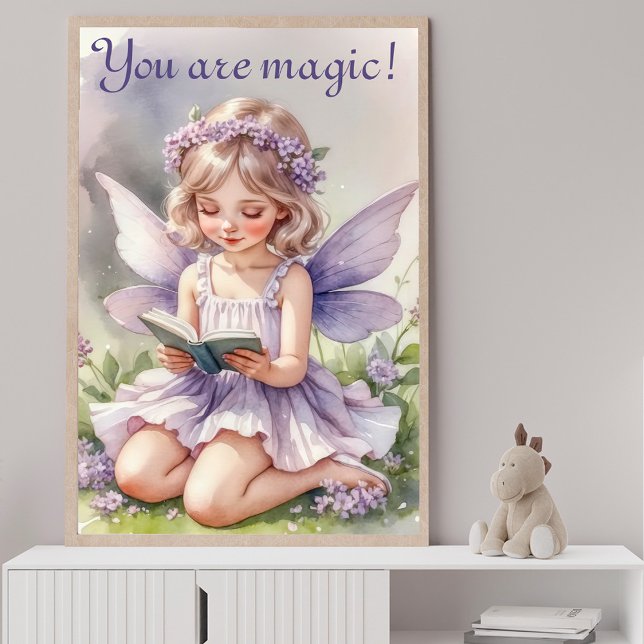 Purple Watercolor Fairy You are Magic! Quote Poster (Creator Uploaded)