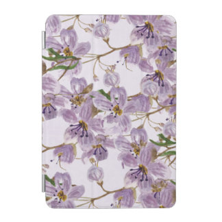 Purple Watercolor Floral iPad Case