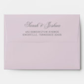 Purple Watercolor Floral liner wedding Envelope (Back (Top Flap))