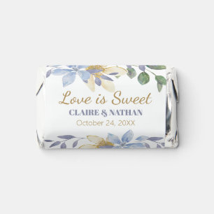 Purple Watercolor Floral Wedding Hershey's Miniatures