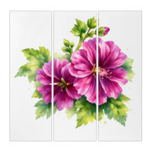 Purple Watercolor Flower Illustration 