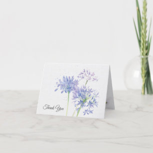Purple Watercolor Flower Sympathy Thank You