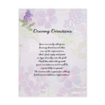 Purple Watercolor Flowers Informational Sheet Enclosure Card