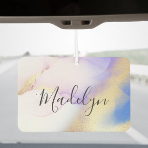 Purple Watercolor Gold Luxury Personalized Air Freshener